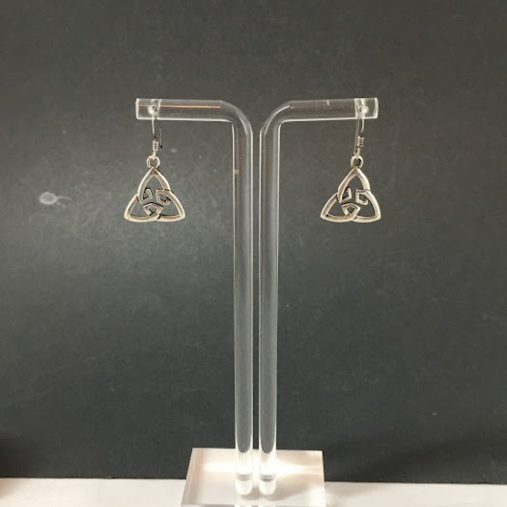 Celtic Knot Dangle Earrings, Solid Sterling Silver - image 5